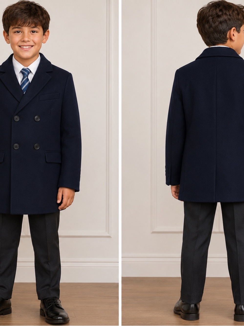 GAP Navy Quilted-Lined Peacoat